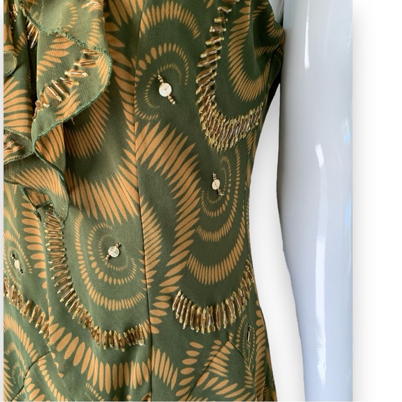 SIGNATURE by ROBBIE BEE RUFFLE GATSBY DRESS ASYMMETRICAL NECKLINE. WOMEN’S SZ 10 - Picture 8 of 10